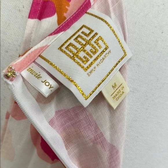 Pink and Orange Sleeveless Sheath Dress - Picture 7 of 10